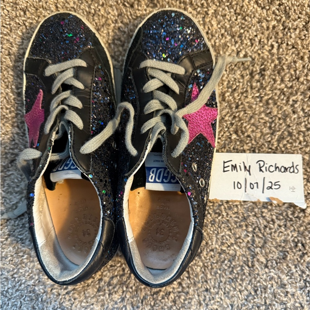 Golden Goose Girls Superstar Multi Glitter Low Top Sneakers